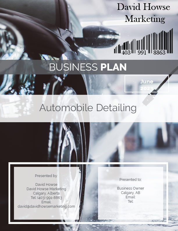 car detailing business plan Calgary