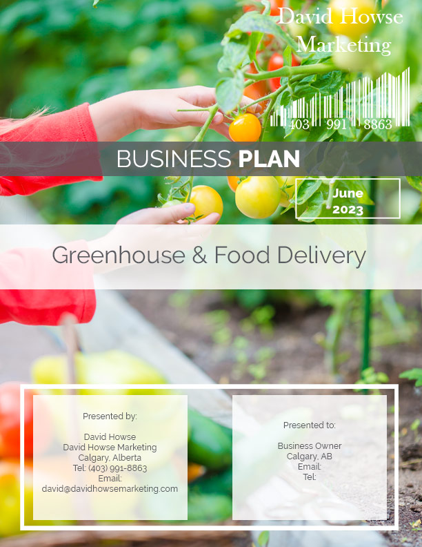 greenhouse food delivery business plan Calgary