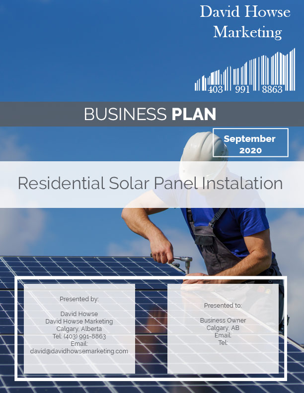 residential solar panel installation business plan Calgary